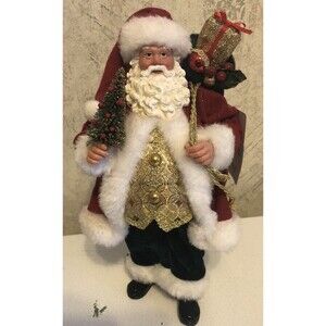 Santa Claus Figure Sack Delivering Gifts Christmas Merry Brite #368540 10.5" New